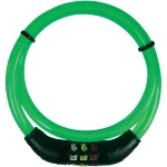 Kabelski lokot za bicikl Security Plus, s simbolima, zelene boje, oprema za bici