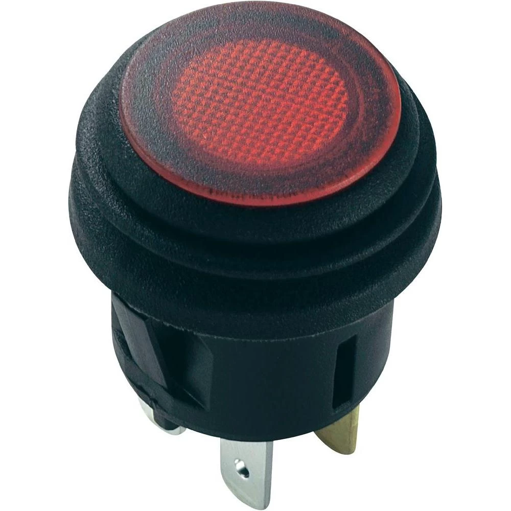 SCI R13-527D2B-Potisni prekidač, 14 V/DC, 20A, 1 x uključeno/(isključeno), zasko slika