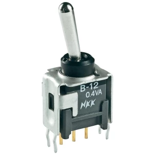 NKK Switches B12JB-Preklopni prekidač, 28 V/DC, 0.1A, 1 x uključeno/uključeno, z slika