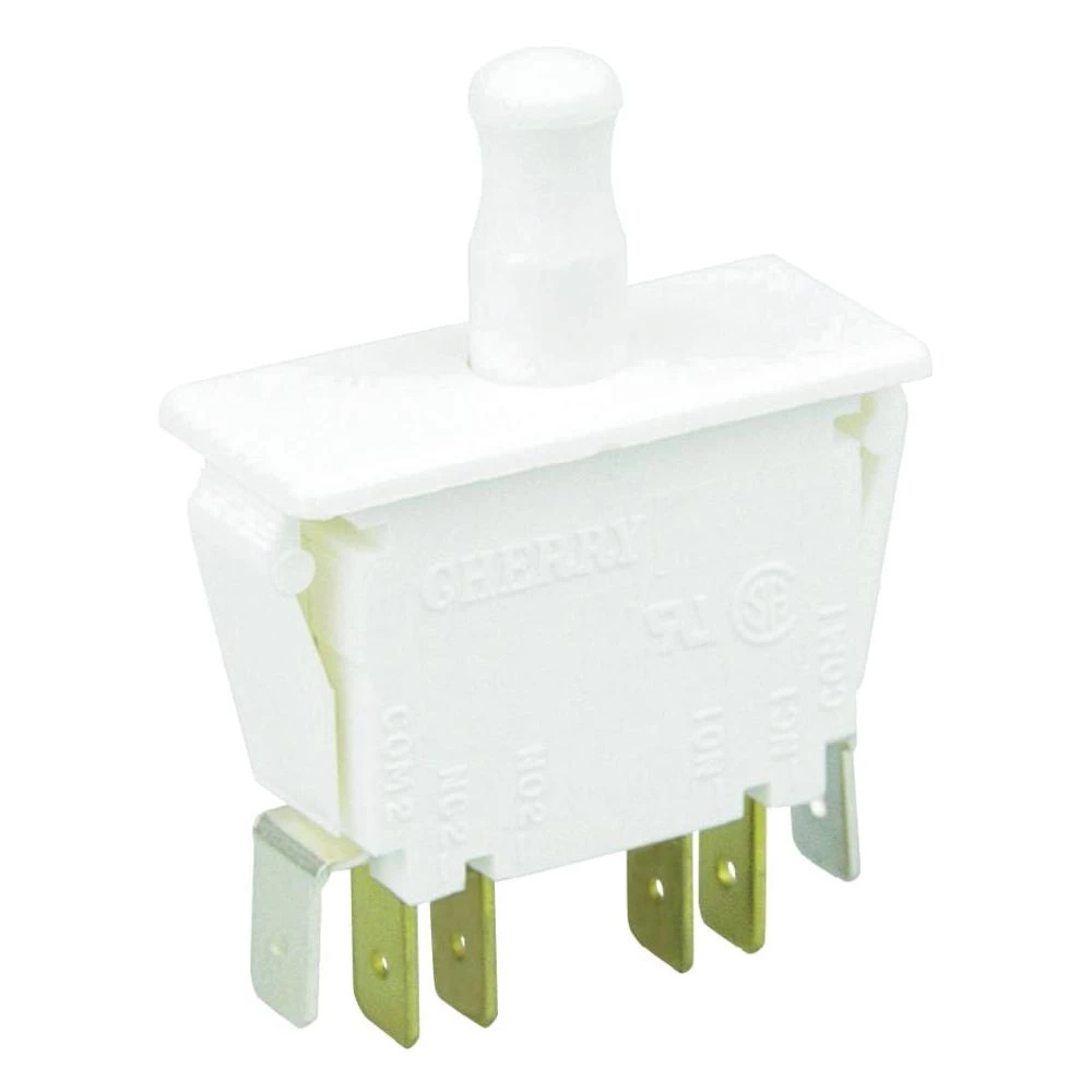 Cherry Switches F79-64A,-Potisna tipka, 2 x uključeno/(uključeno), pljosnati uti slika