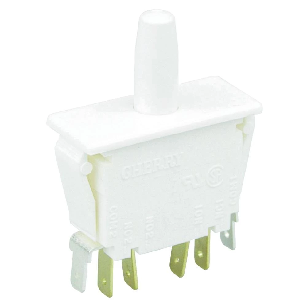 Cherry Switches F79-00A-Potisna tipka, 2 x uključeno/(uključeno), pljosnati utik slika