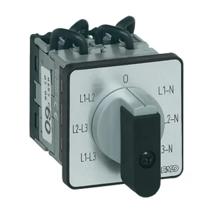 BACO NY37GQ1-Preklopni prekidač za voltmetar, 16A, 360°, siv, crn, 1 komad BANY slika