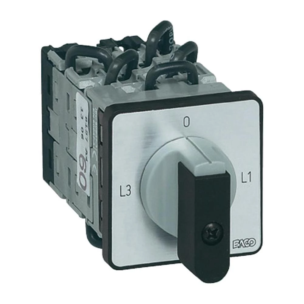 BACO NY17AQ1-Preklopni prekidač za ampermetar, 16A, 360°, siv, crn, 1 komad BANY slika