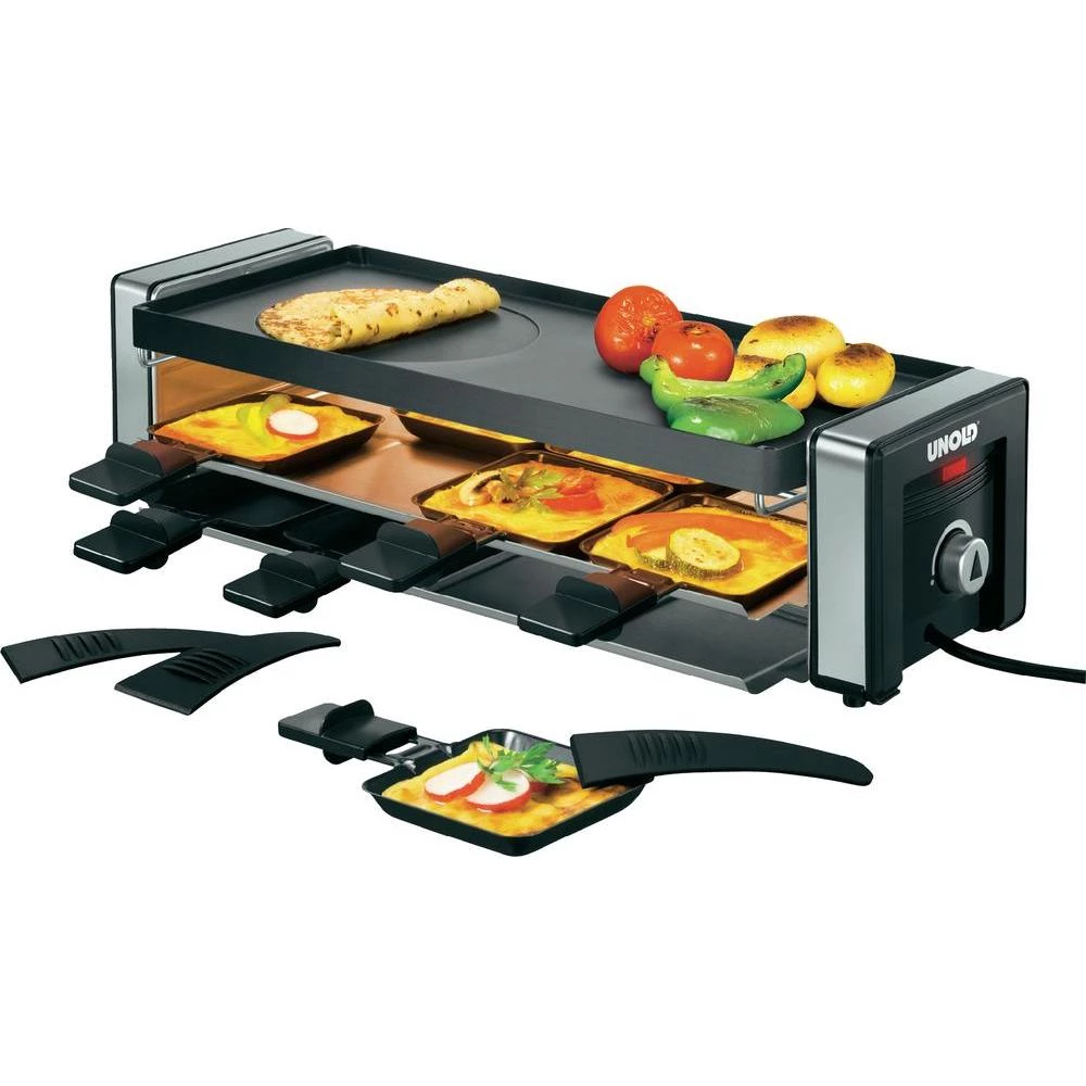 Raclette grill Delice Unold 48765, 1.100 W, s pločom iz prirodnog kamena slika