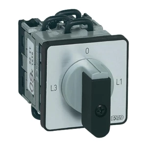 BACO NY11AQ1-Preklopni prekidač za ampermetar, 16A, 2x90°, siv, crn, 1 komad BAN slika