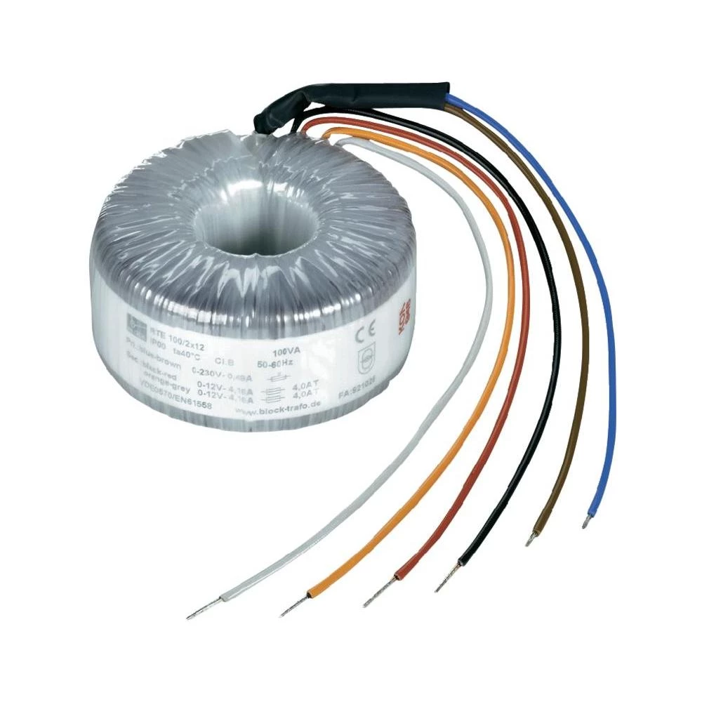 Sigurnosna prstenasta jezgra/rastavni transformator Block, 230 V, 2 x 15 V, 2 x slika