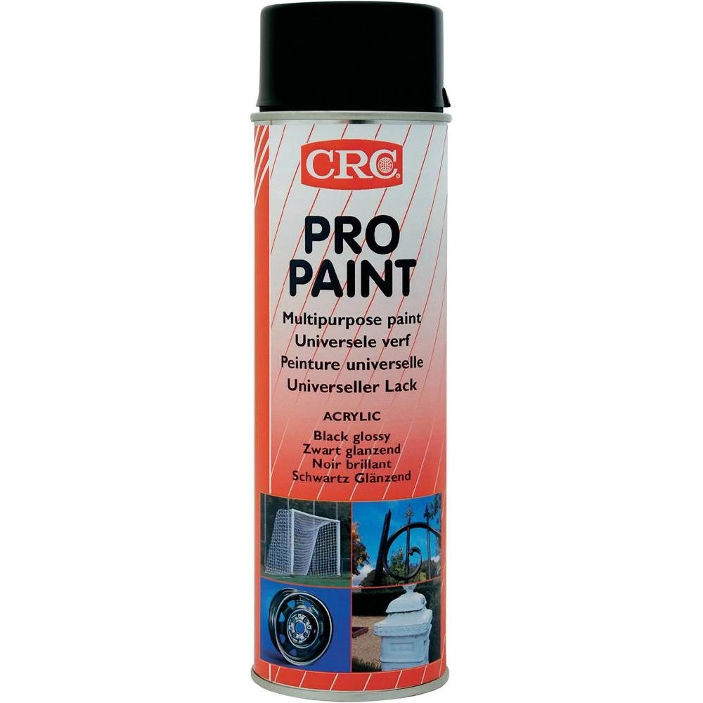 Sredstvo za naplatke u spreju CRC 10913 Pro Paint, svjetleće crne boje, sadržaj: slika