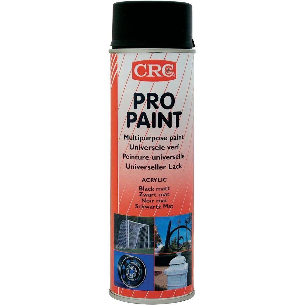 Sredstvo za naplatke u spreju CRC 10910 Pro Paint, mat crne boje, sadržaj: 500 m slika