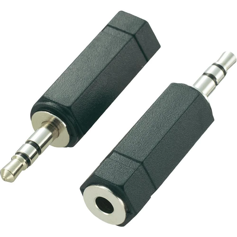 Jack audio adapter [1x JACK utikač, 3.5mm - 1x JACK utičnica, 3.5mm], crn slika