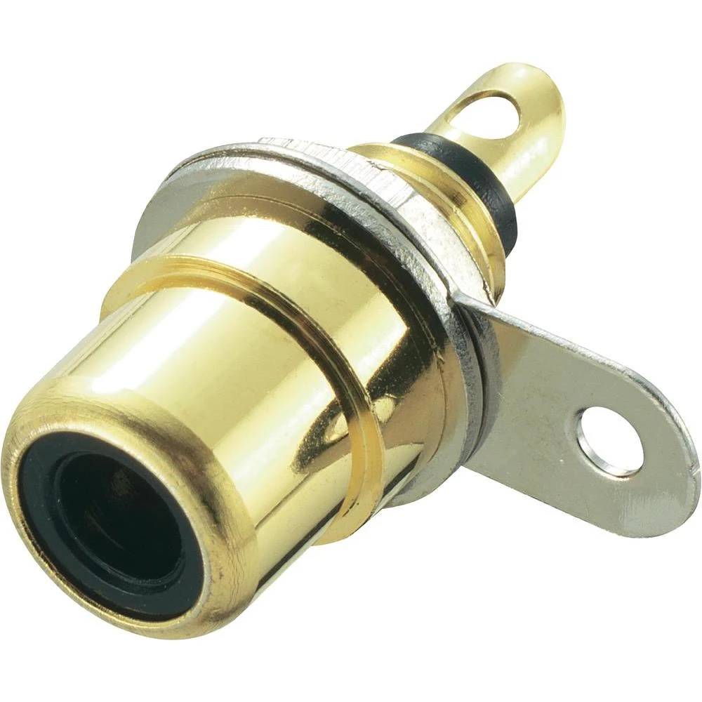 inč konektor, montažni, ženski, za vertikalnu montažu, broj polova: 2, crn, 1 k slika