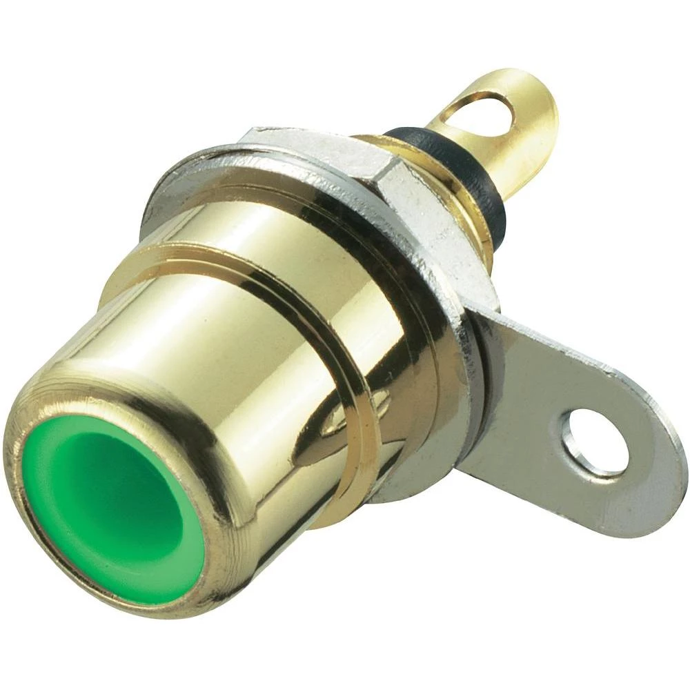 inč konektor, montažni, ženski, za vertikalnu montažu, broj polova: 2, zelen, 1 slika