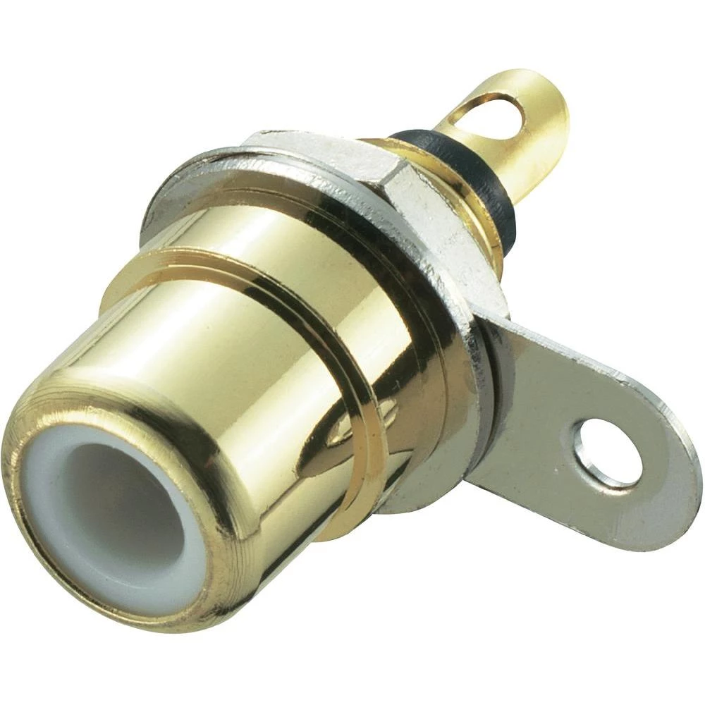 inč konektor, montažni, ženski, za vertikalnu montažu, broj polova: 2, bijel, 1 slika