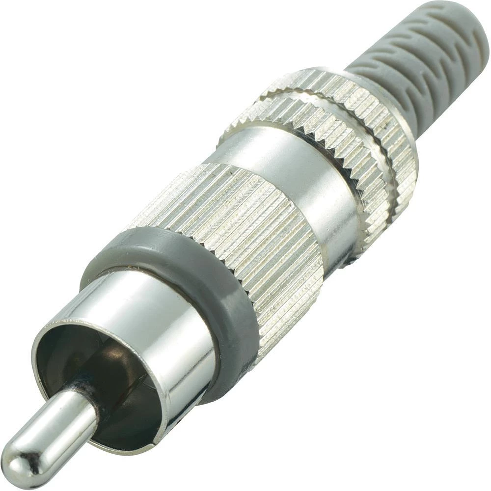 inč konektor, muški, ravni kontakti, broj polova: 2 siv , 1 komad slika