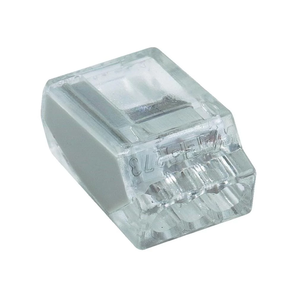 Stezaljka za svjetiljke Wago,poprečni prorez: 0,75-1,5 mm2, 18 A, prozirna 273-1 slika