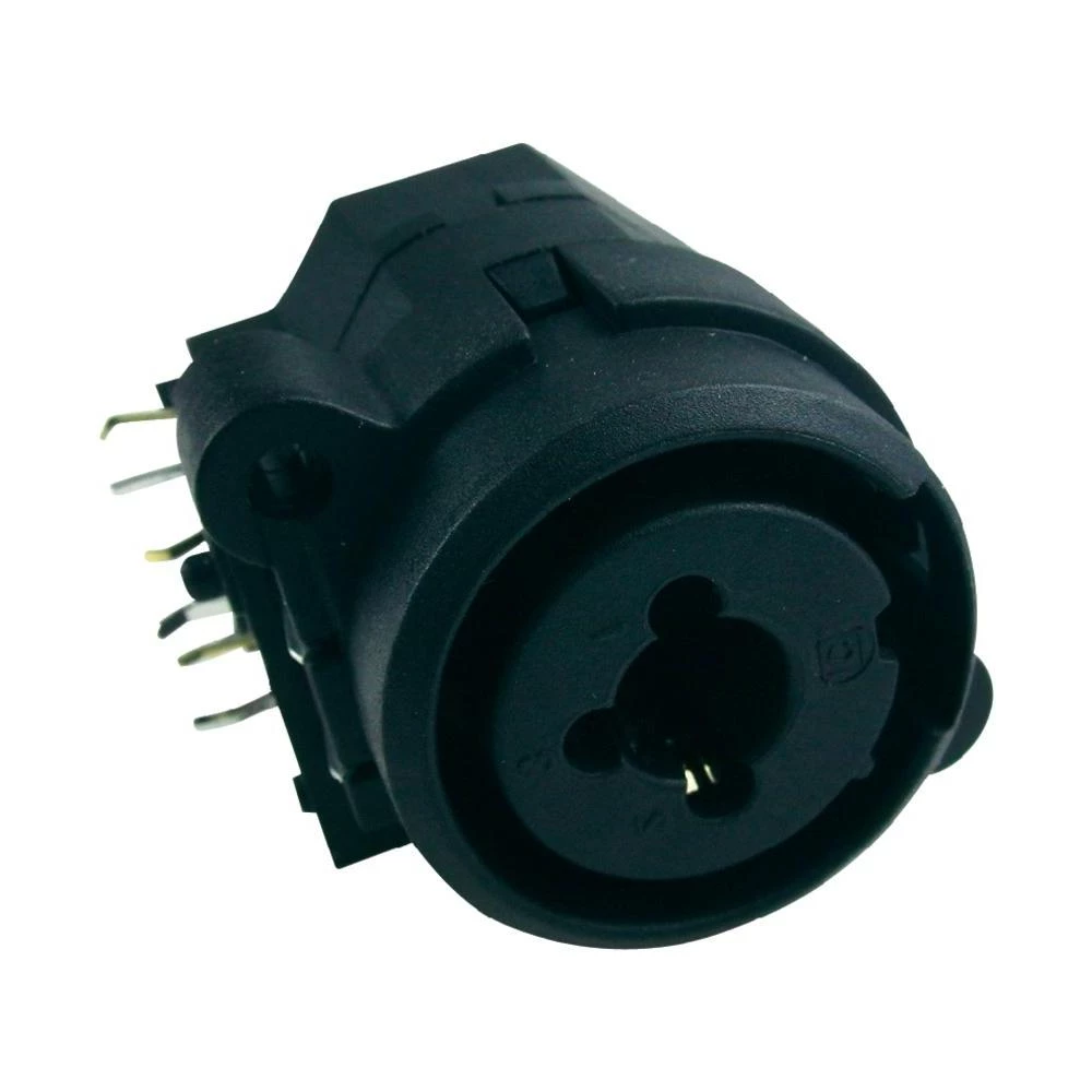 Cliff FC2410-Montažni konektor XLR, ženski, kombiniran, za horizontalnu montažu, slika