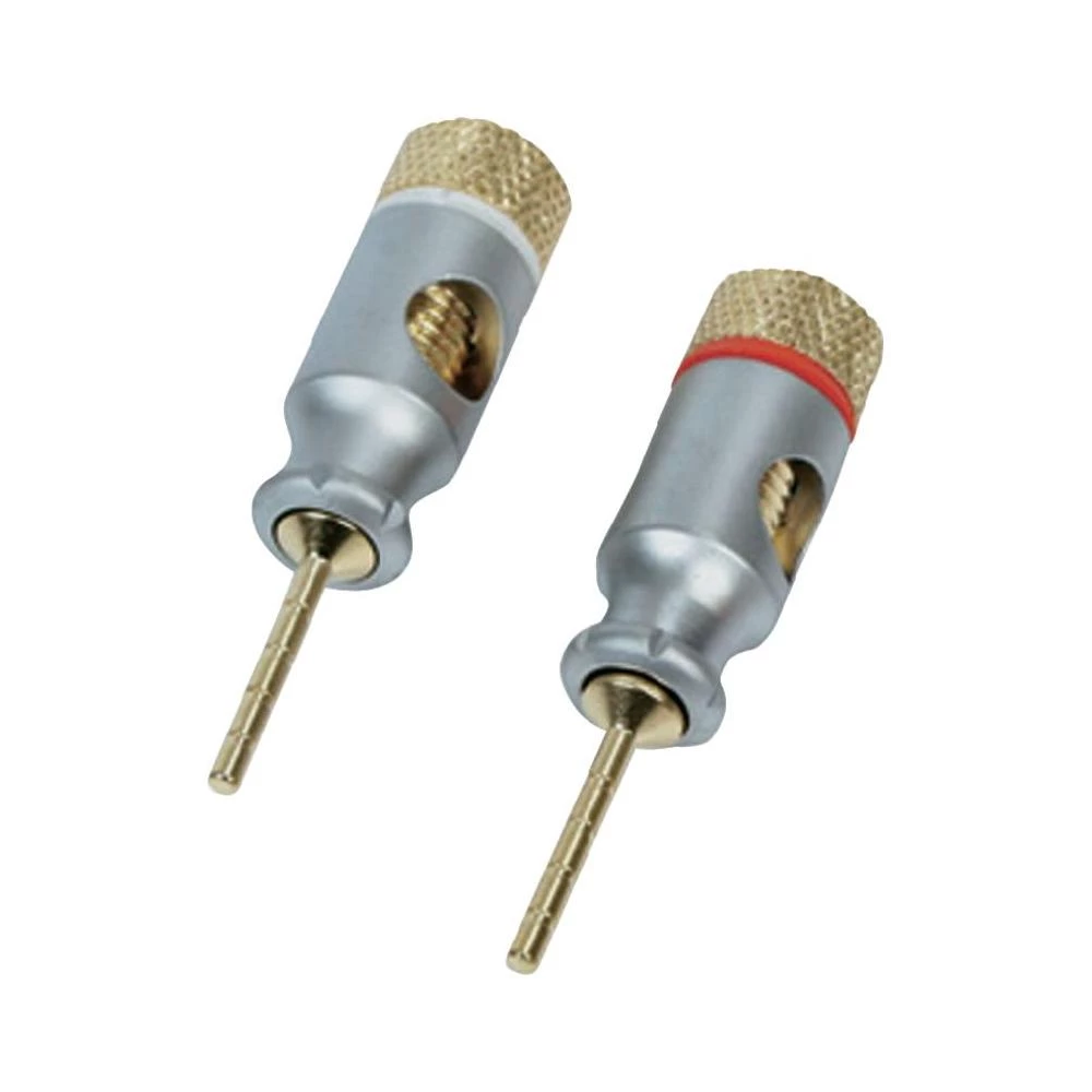 Konektor za zvučnik, broj ravnih polova: 1, pozlaćen, 1 komad slika