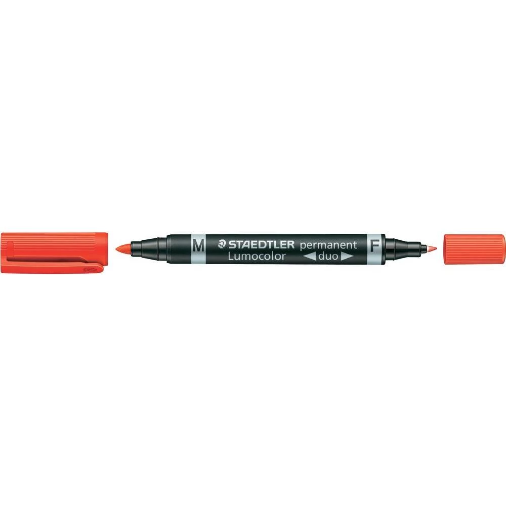 Staedtler trajni flomaster Lumocolor Duo, crveni 348-2 širina crte 0,6 mm und 1, slika
