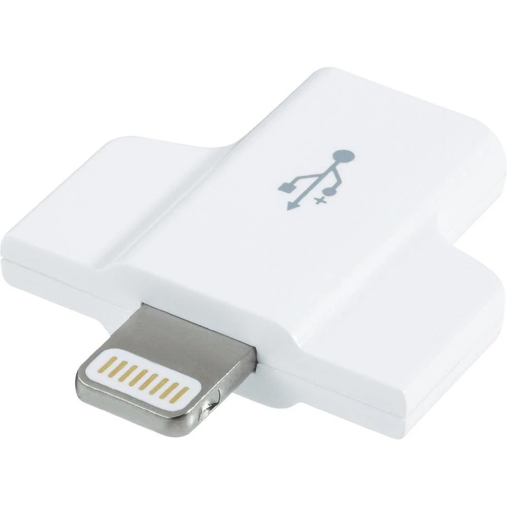 Adapter za spajanje Lightningpriključka na micro USB 2.0, bijeli Conrad slika