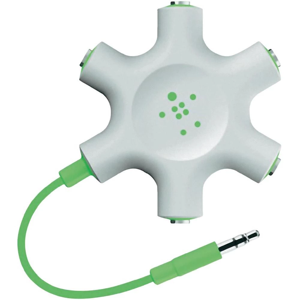 Belkin-JACK audio adapter [1x JACK utikač, 3.5mm - 5x JACK utičnica, 3.5mm], zel slika
