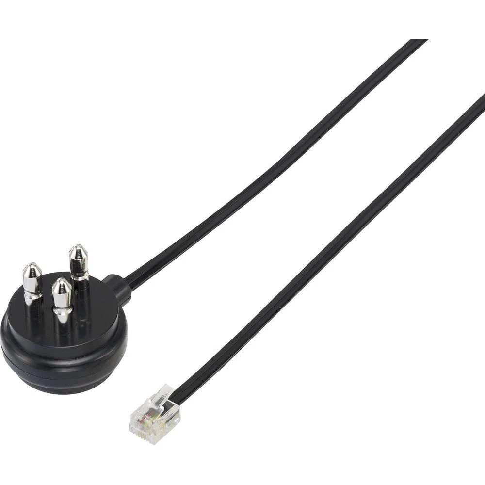 Telefonski (analogni) priključni kabel [1x TAE-N/F utikač - 1x RJ11 utikač 6p4c] slika