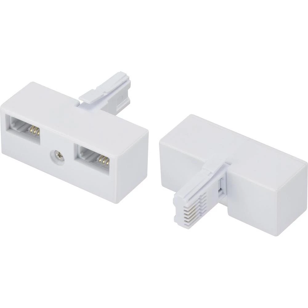 Telefonski (analogni) Y-adapter [1x telefonska utikač Engleska - 2x telefonska u slika