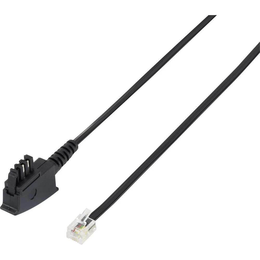 Telefonski (analogni) priključni kabel [1x TAE-N/F utikač - 1x RJ11 utikač 6p4c] slika