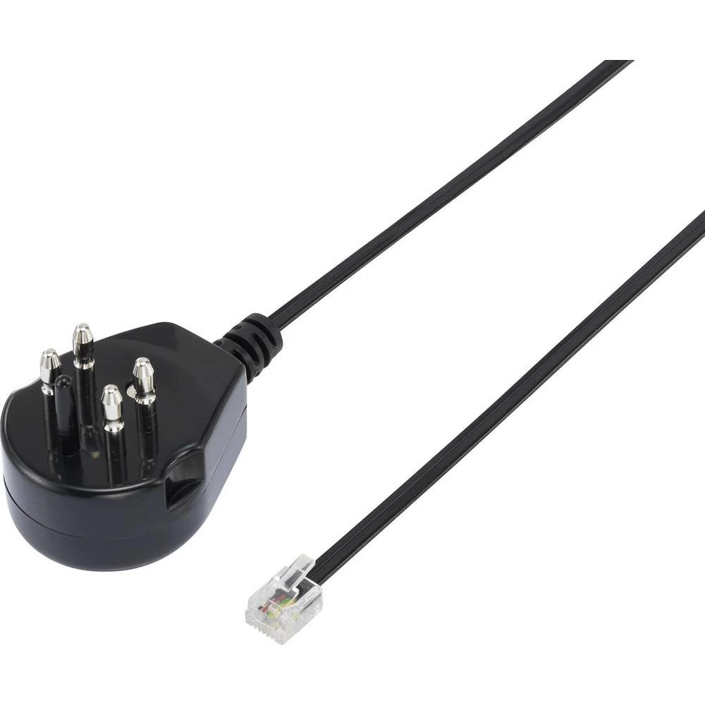 Telefonski (analogni) priključni kabel [1x telefonska utikač Belgija - 1x RJ11 u slika