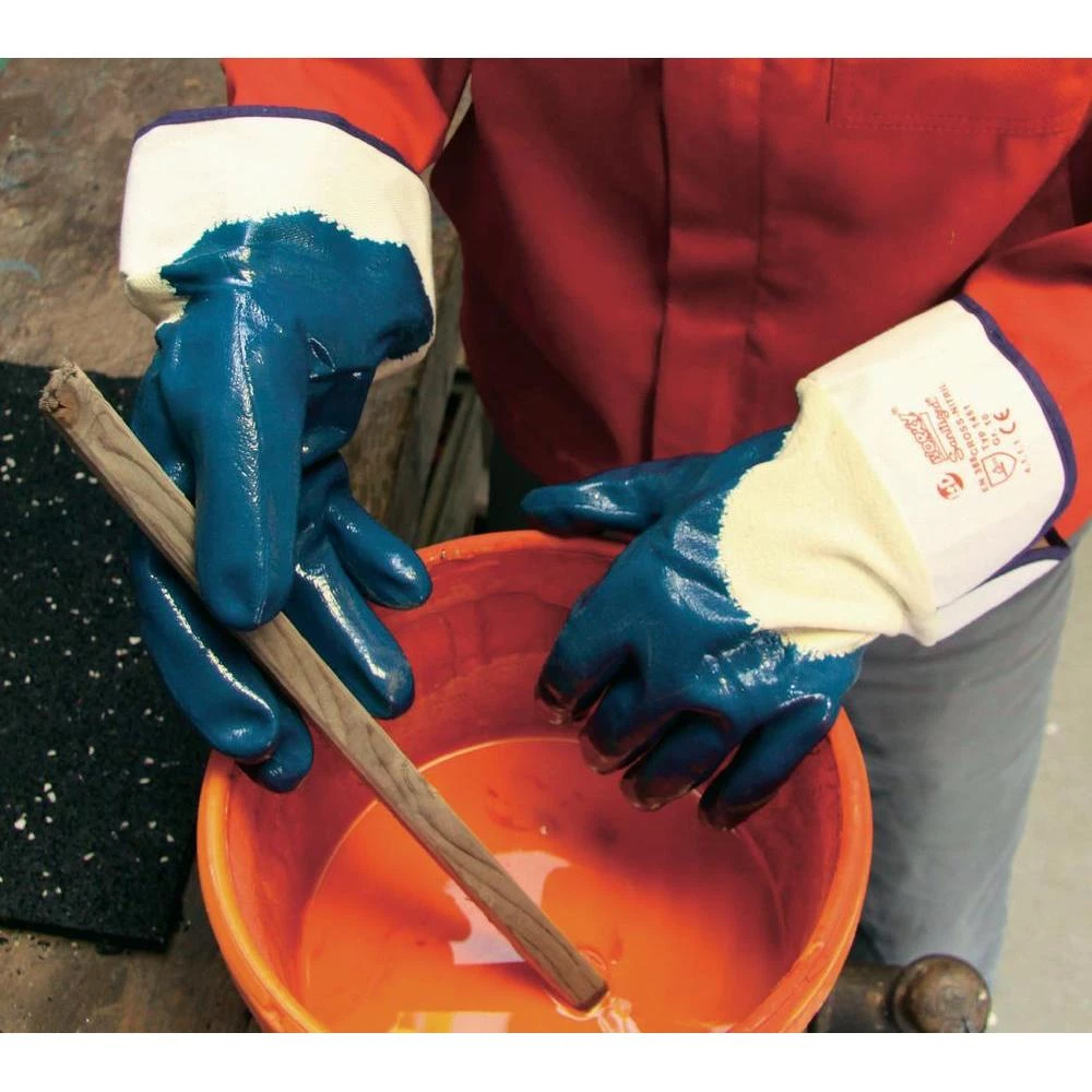 Rukavice Cross nitril, plave 1451 Worky slika