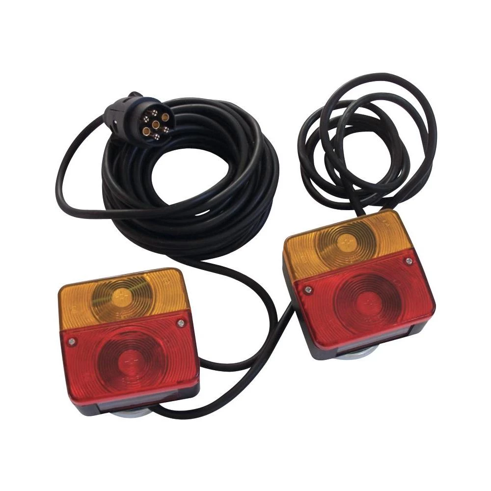 Komplet svjetla s 4 funkcije i magnetnim držačem, 7-polna, prozirna 330418 slika