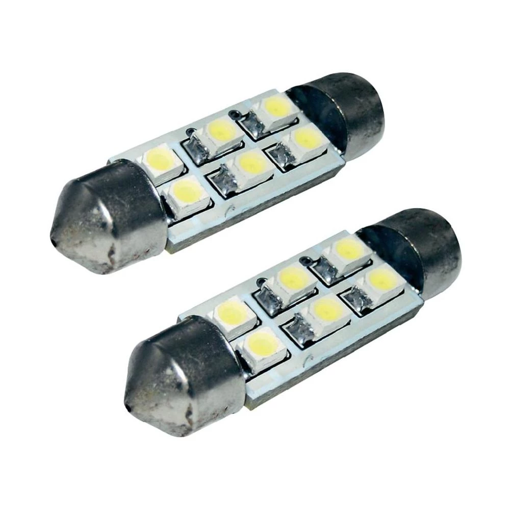 Cjevasta LED žarulja Eufab, SMD, 6 LED, S8.5, bijela, (O x D) 10 x 41 mm 13295 slika