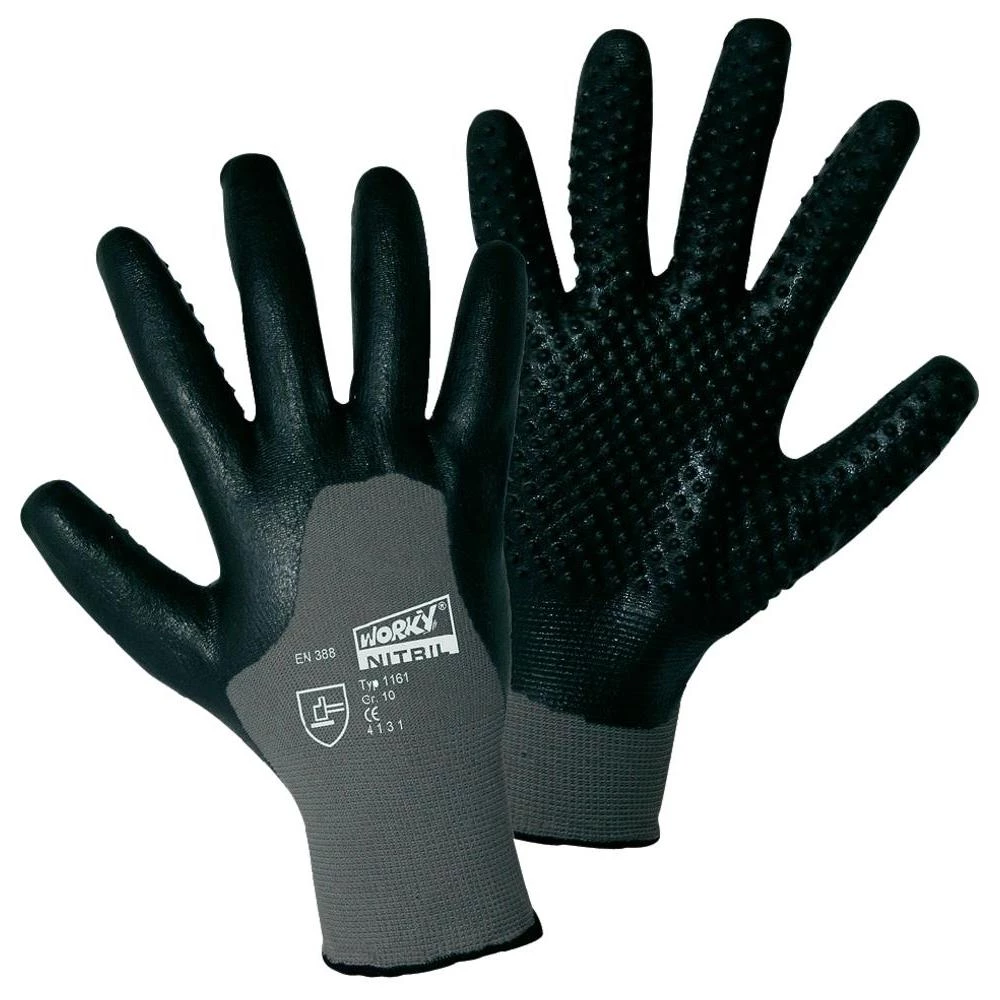 trikane rukavice Worky 1161,nitrilne točke, 100 % poliamid s nitrilnom prevlako slika