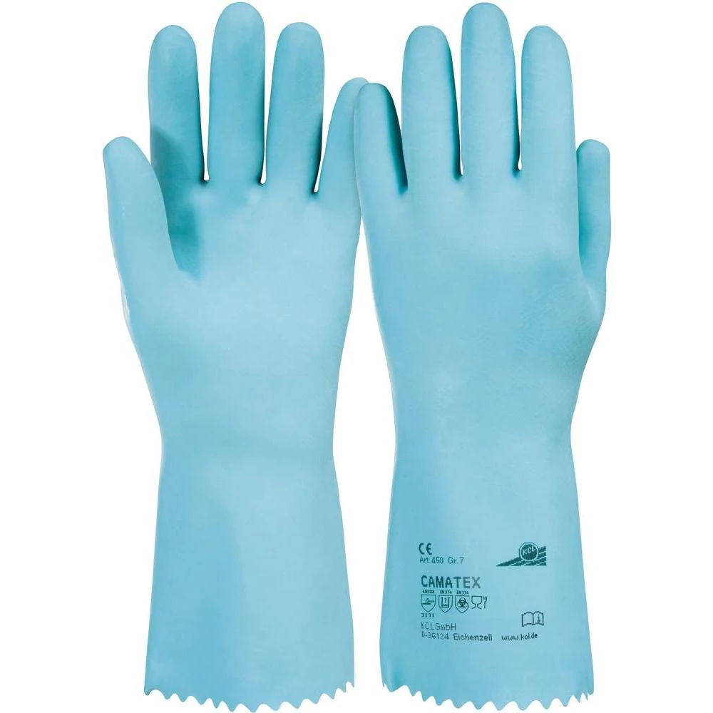Rokavice KCL Camatex 450, prirodni lateks/pamuk, veličina 9, 1 par slika