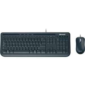 Set USB tastatura i miš Microsoft Desktop 600 sa žicom zaštita od prskanja crni slika