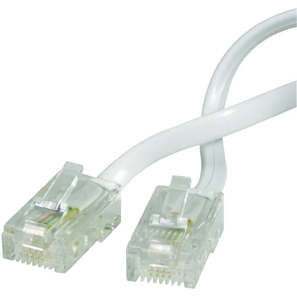 ISDN priključni kabel [1x RJ45 utikač 8p4c - 1x RJ45 utikač 8p4c] 15 m bijeli Co slika