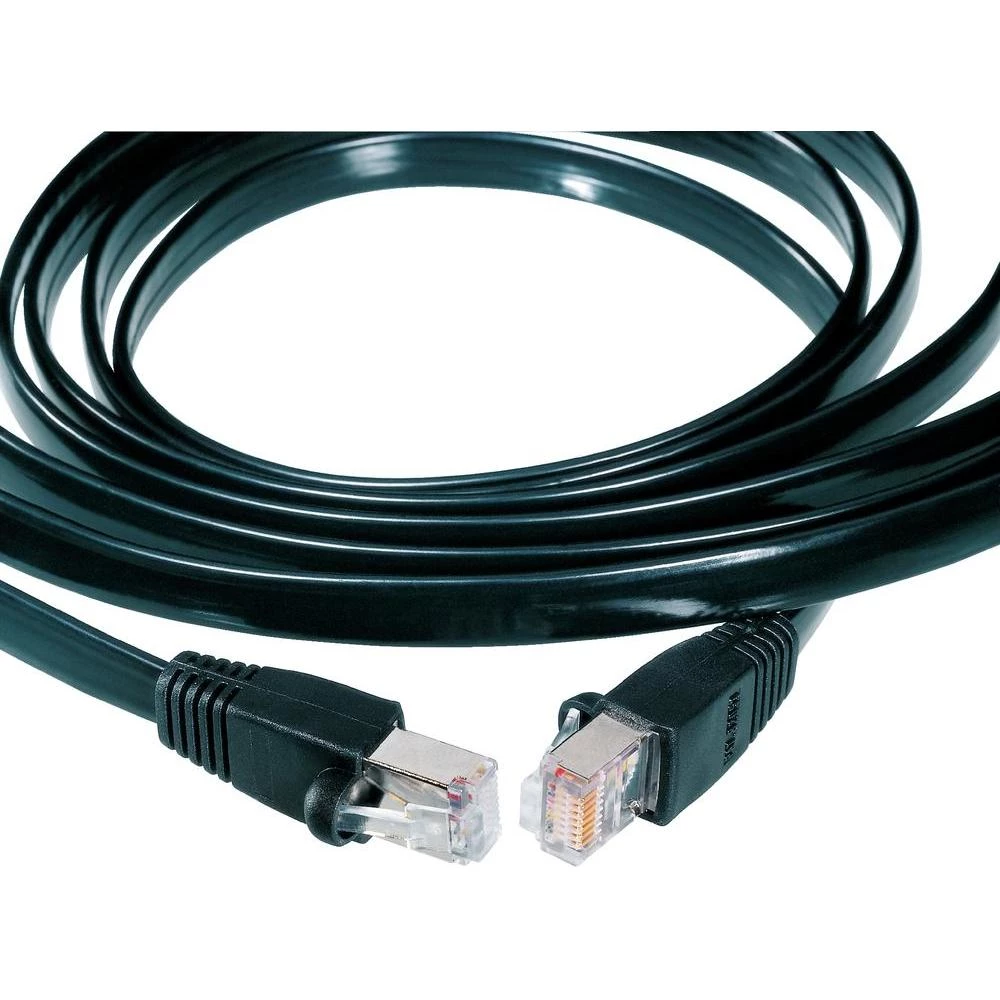 ISDN priključni kabel [1x RJ45 utikač - 1x RJ45 utikač] 10 m crni Conrad slika