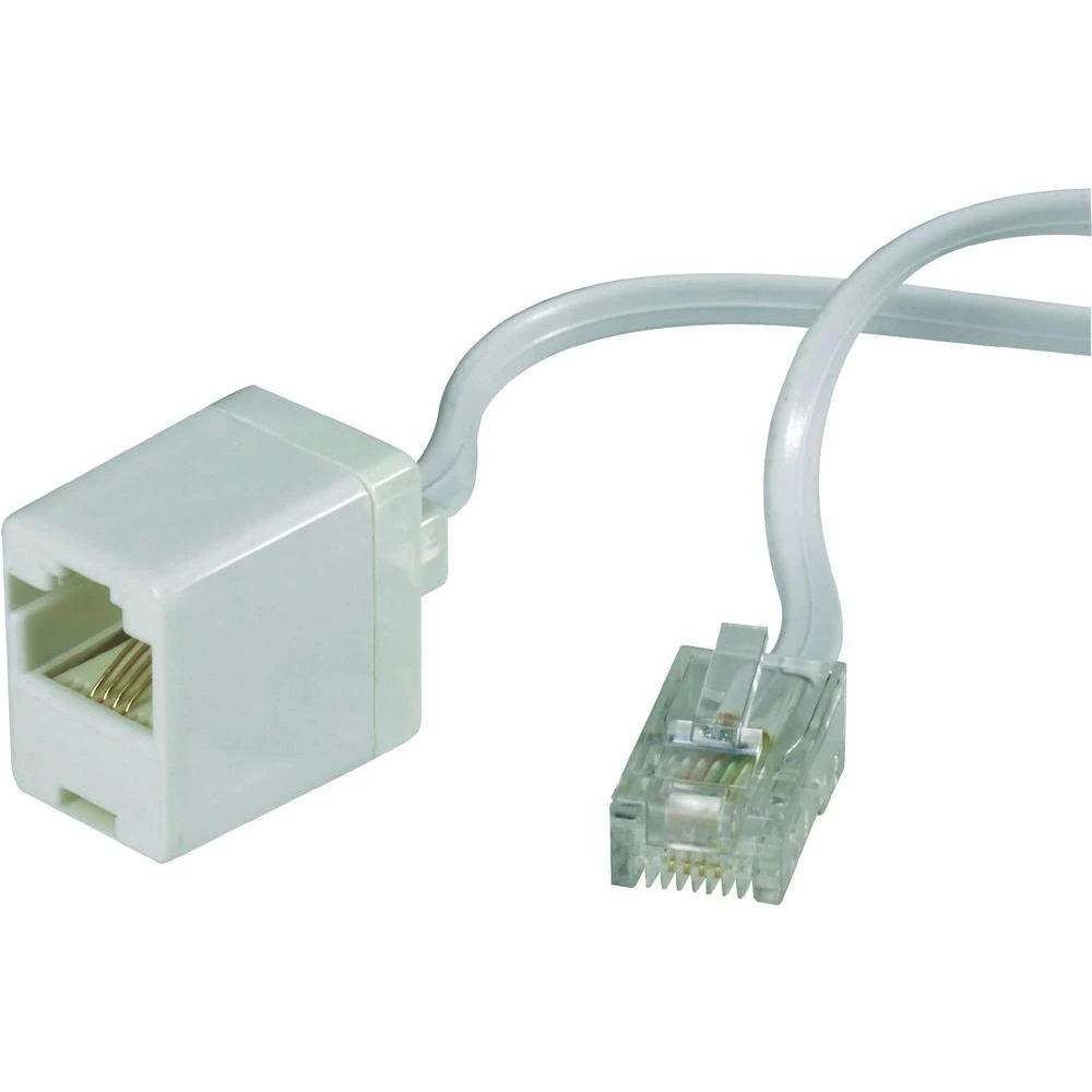 ISDN produžni kabel [1x RJ45 utikač 8p4c - 1x RJ45 utikač 8p4c] 3 m bijeli Conra slika
