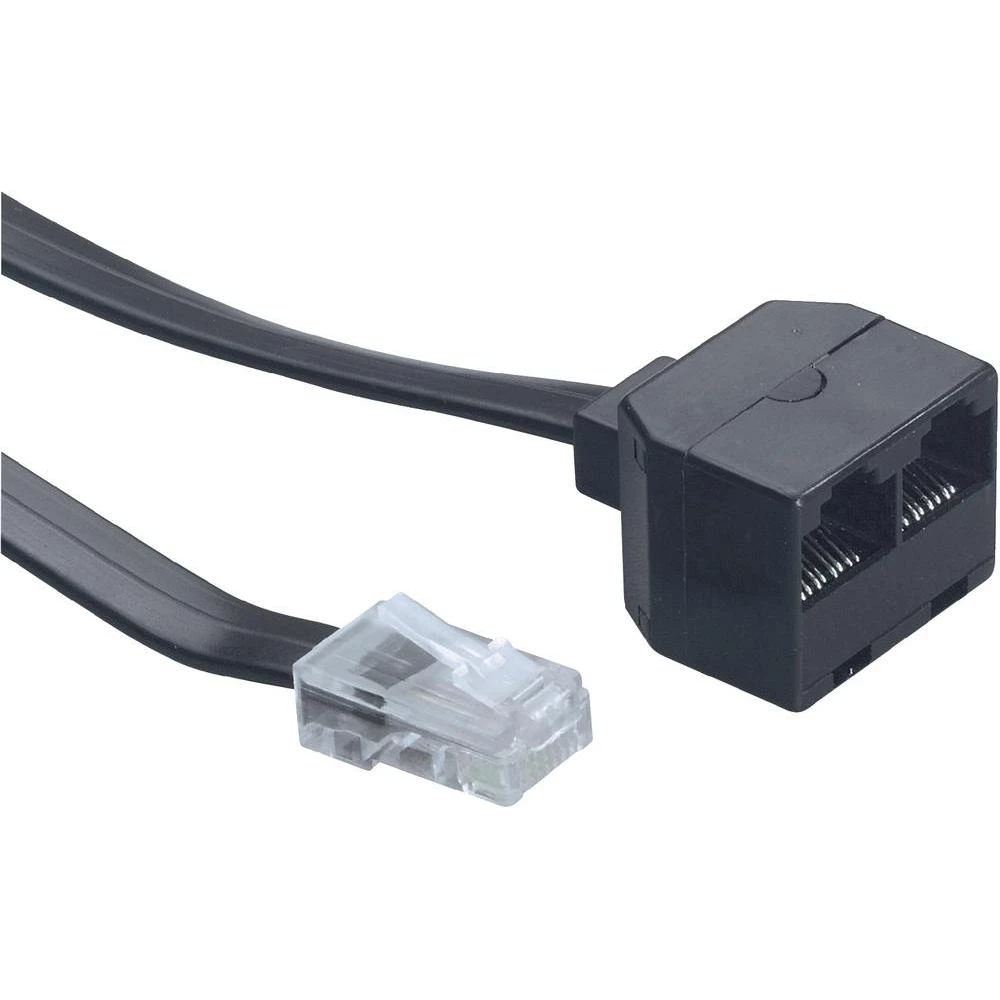 ISDN Y kabel [1x RJ45 utikač 8p4c - 2x RJ45 utikač 8p4c] 6 m crni Conrad slika