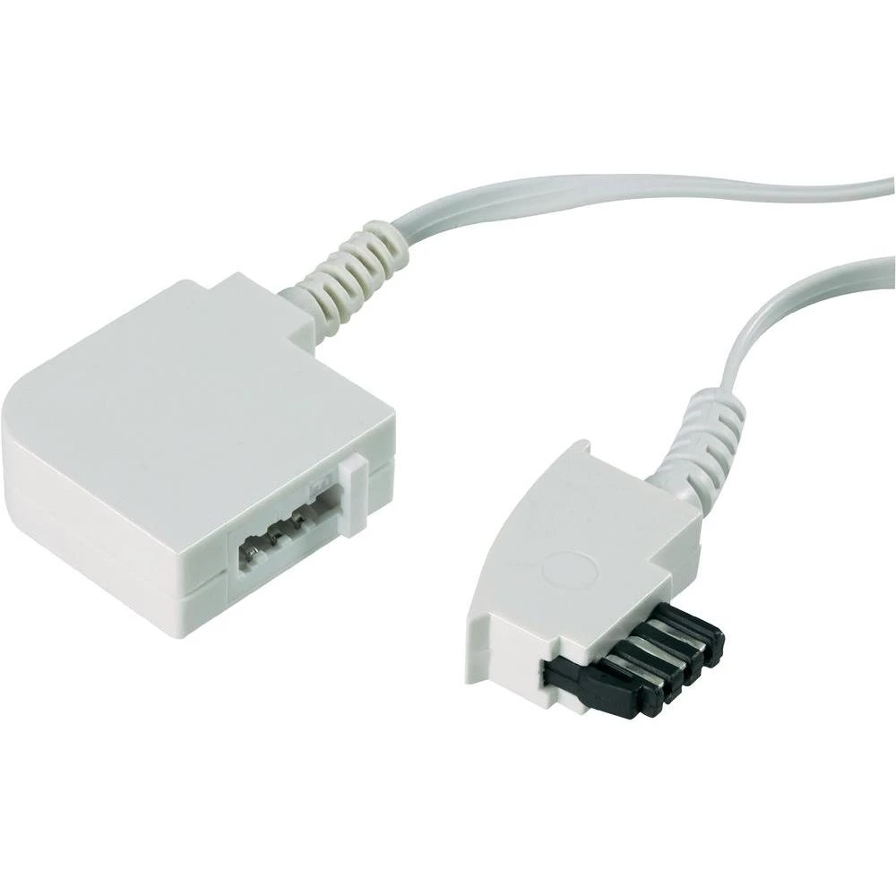 Telefonski (analogni) produžni kabel [1x TAE-F utikač - 1x TAE-F utikač] 6 m bij slika