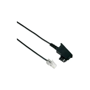 DSL priključni kabel [1x TAE-F utikač - 1x RJ45 utikač 8p2c] 3 m crni Hama 40640 slika