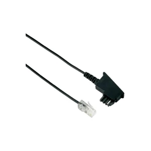 DSL priključni kabel [1x TAE-F utikač - 1x RJ45 utikač 8p2c] 6 m crni Hama 40641 slika