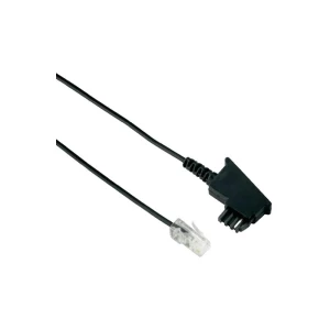 DSL priključni kabel [1x TAE-F utikač - 1x RJ45 utikač 8p2c] 10 m crni Hama slika