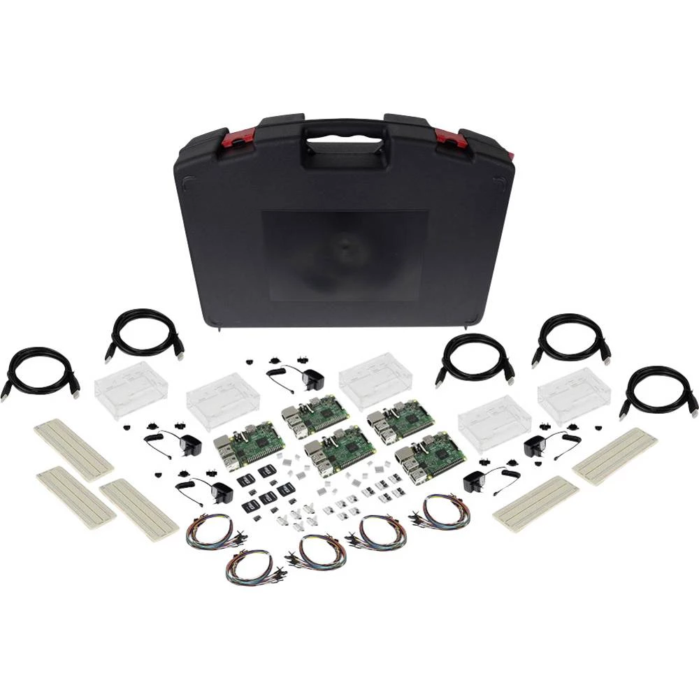 Raspberry Pi&reg; 3 B Class-Room-Advanced 1 GB 4 x 1.2 GHz uklj. kućište, Uklj. Noobs OS, uklj. hladnjak, Uklj. napajanje, uklj. slika