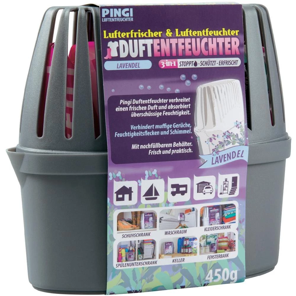 Granulatni odvlaživač zraka 35 m2 sivi odstranjivač mirisa Classic 450 g slika