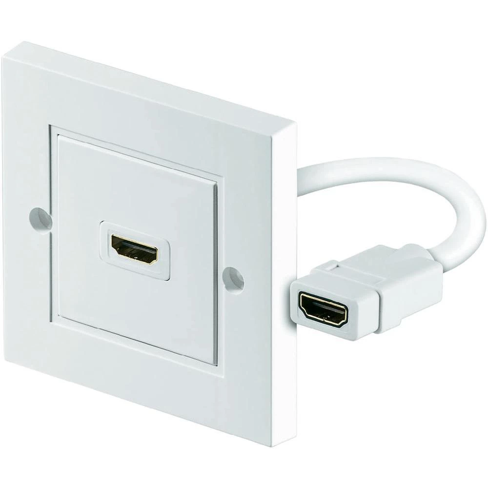 HDMI adapter za stensko utičnico Goobay [1x HDMI-utičnica <=> 1x HDMI-utičnica] slika