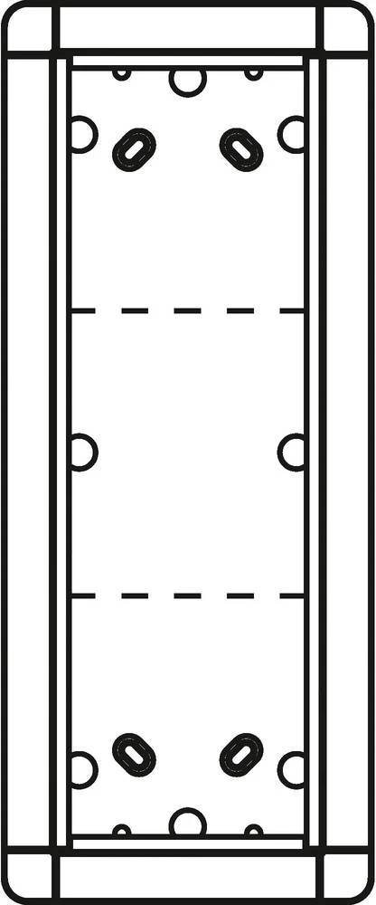 Ritto by Schneider 1883330 Video-portafon Schneider Electric Portier AP-okvir s 3-krakom 133x326mm 1883330 Titan slika