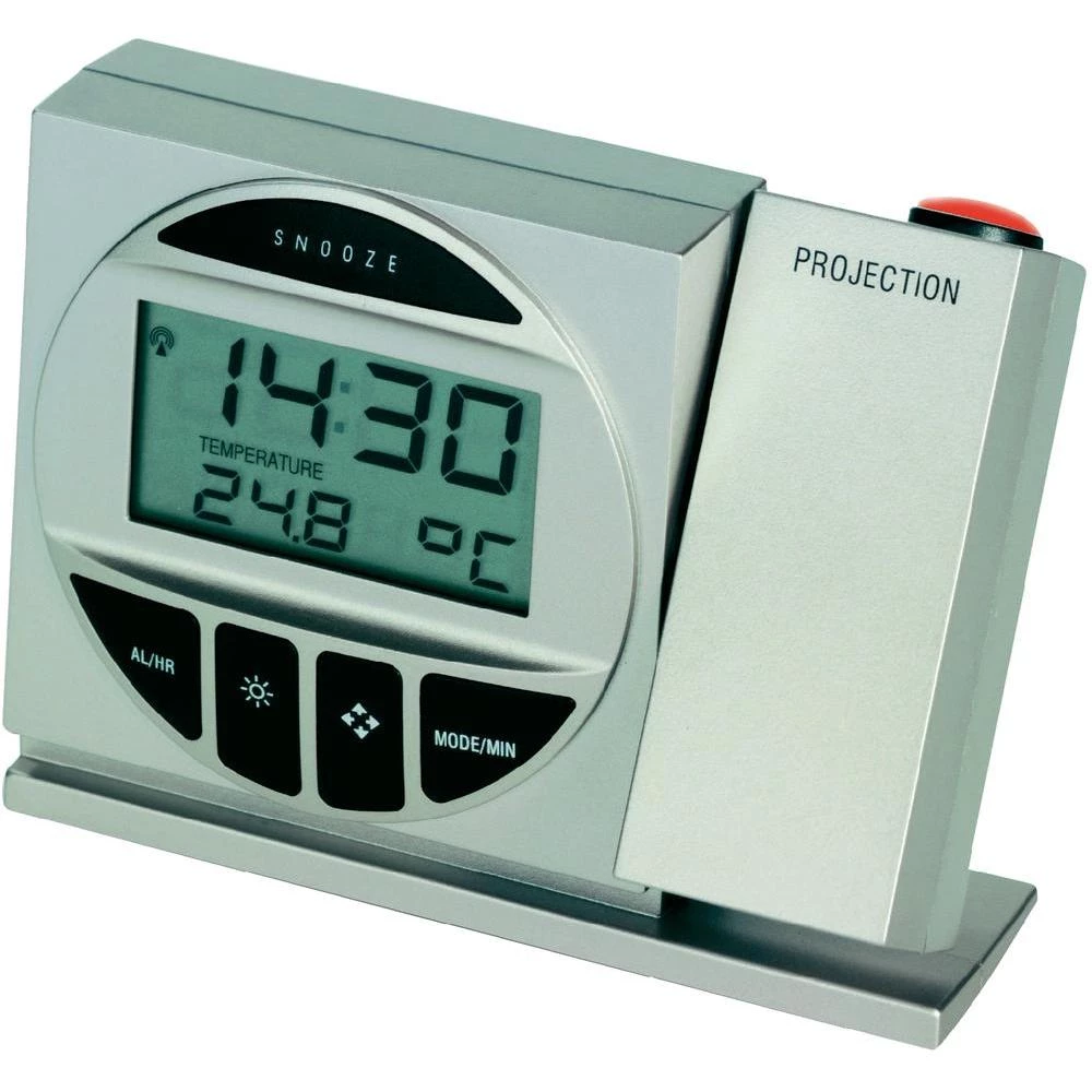 TFA radijski projekcijski sat (L x B x H) 40 x 124 x 92 mm srebrni slika