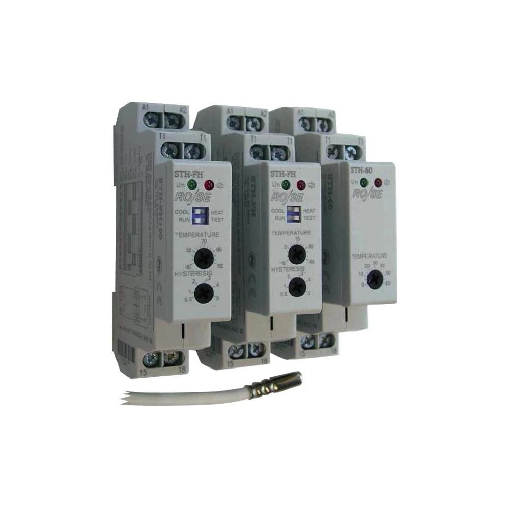 Rose LM STH-FHTermostat za prekidački ormarić sa senzorom, (gijanje/hlađenje)-15/+45°C,16A slika