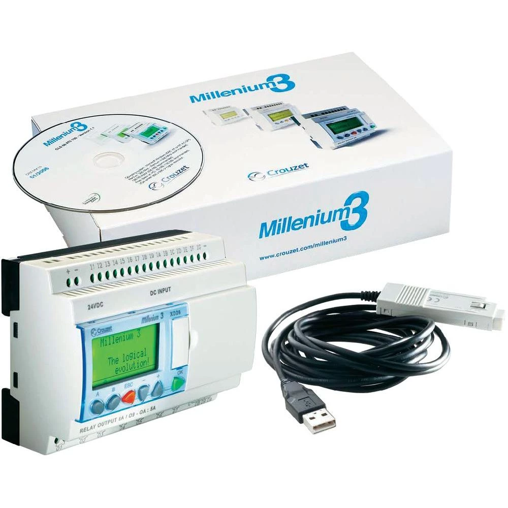 Crouzet Millenium 3 Osnovni komplet PLC kontrolera SPS XD26 24VDC 24 V/DC slika