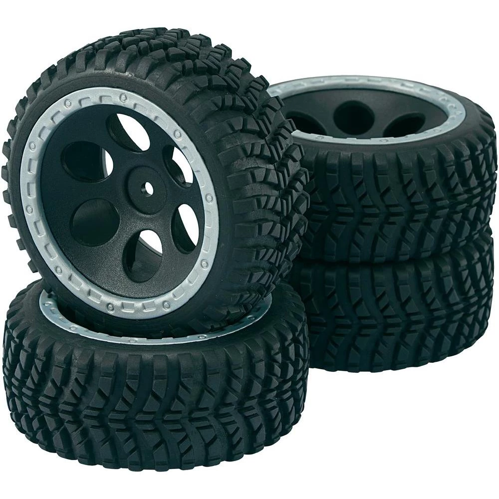 Komplet guma Fighter za model auta Buggy 1:10 Reely, s 5 žbica, crne, 4 kom. slika