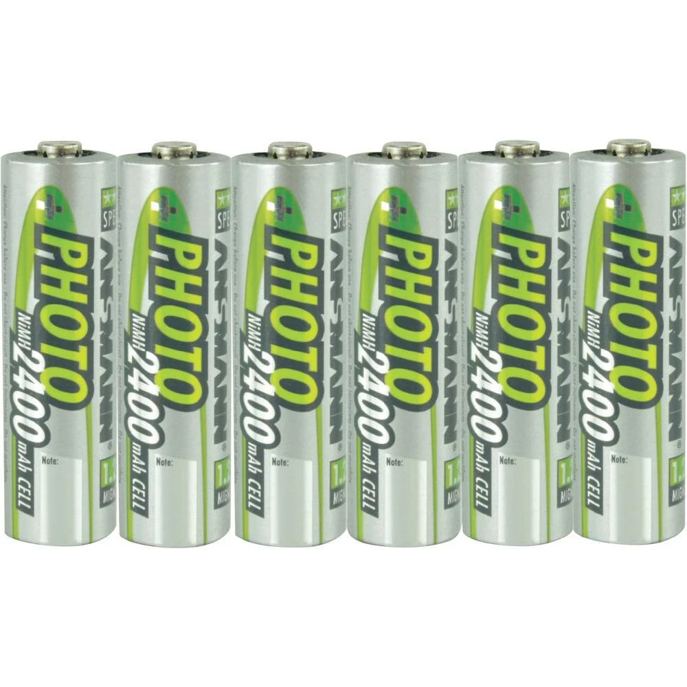 Mignon akumulatorska baterija (AA) NiMH Ansmann 4 + 2 gratis, HR06 2400 mAh 1.2 V, 6 kom. slika